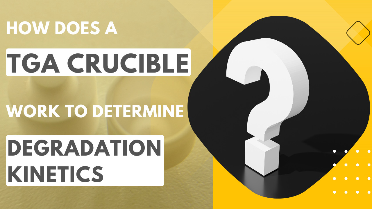 How does a TGA crucible work to determine degradation kinetics?